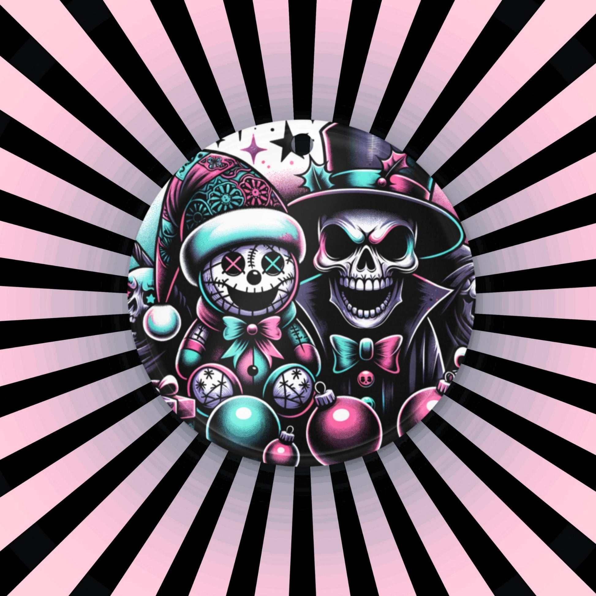 Spooky Skeleton Cute Horror Holiday Christmas Haunted Voodoo Doll Weirdcore Goth Grunge Acrylic Xmas Ornament