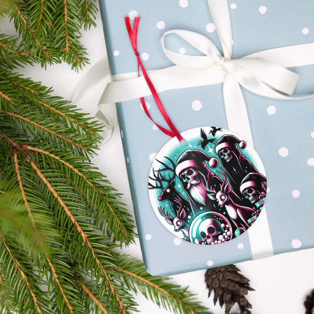 Cute Horror Holiday Christmas Haunted Voodoo Doll Weirdcore Goth Grunge Acrylic Xmas Ornament