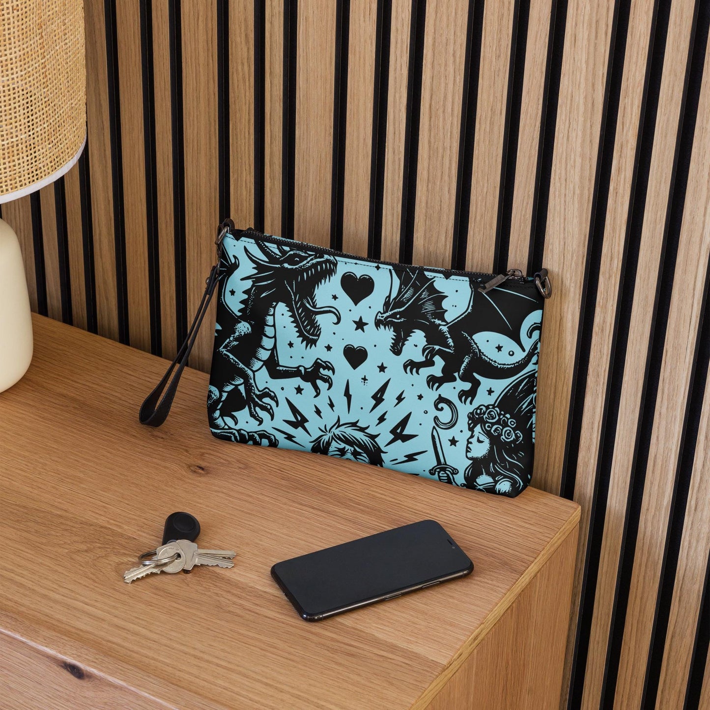 Goth Kid Screaming Nightmare Weirdcore Dreamscape Punkrock Clutch Bag Gothic Grunge Purse Crossbody Bag