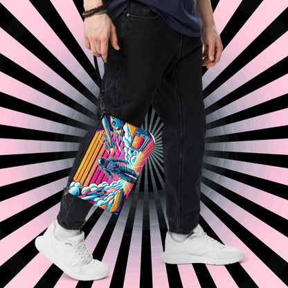 Retro Neon Goth Weirdcore Dreamscape Astronaut Punkrock Clutch Bag Gothic Grunge Purse Crossbody Bag