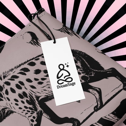 Tan Pastel Goth Creepy Cute Weirdcore Strange Realm Spotted Hyena Punkrock Clutch Bag Gothic Grunge Purse Crossbody Bag