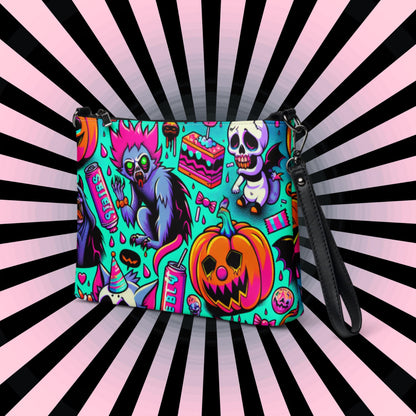 Weirdcore Pastel Goth Bubble Horror Clowncore Punkrock Clutch Bag Gothic Grunge Purse Crossbody Bag