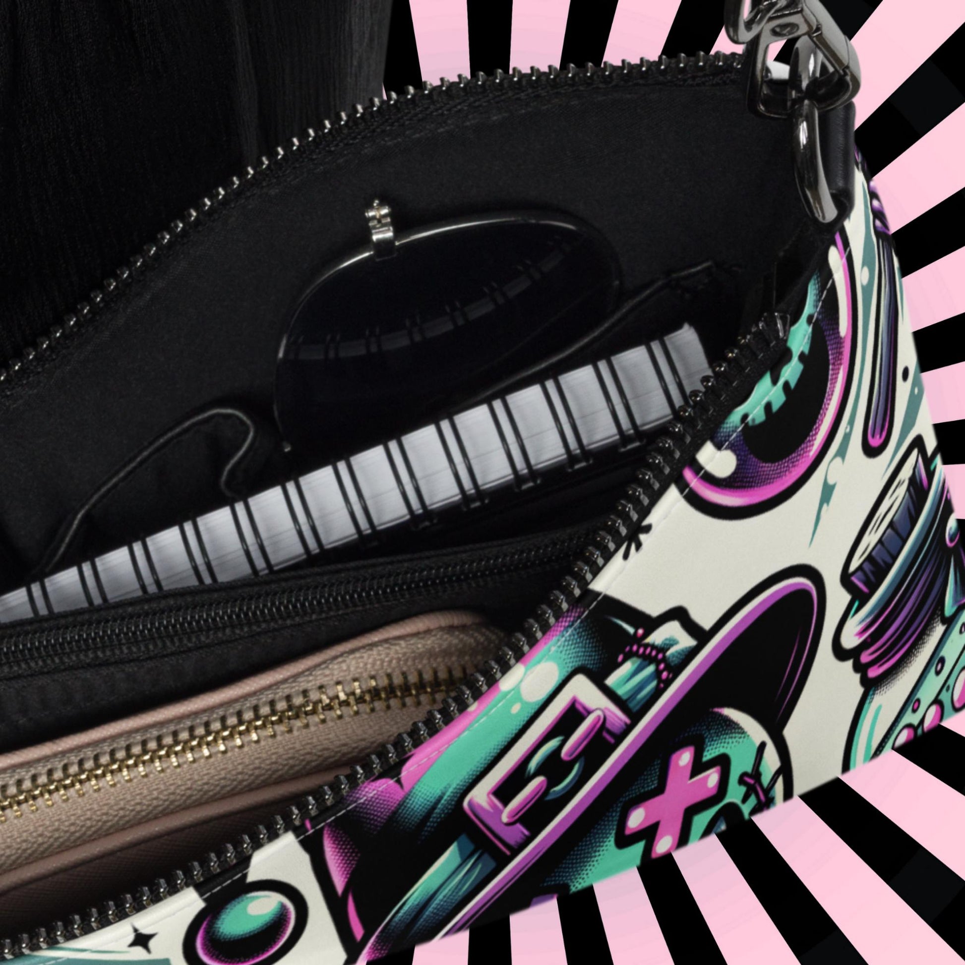 Weirdcore Pastel Goth Voodoo boy Punkrock Clutch Bag Gothic Grunge Purse Crossbody Bag
