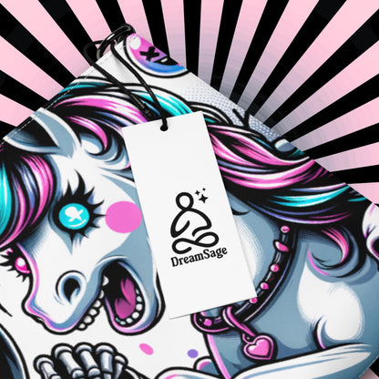 Weirdcore Pastel Unicorn Sugar Skull Grim Reaper Punkrock Clutch Bag Gothic Grunge Purse Crossbody Bag