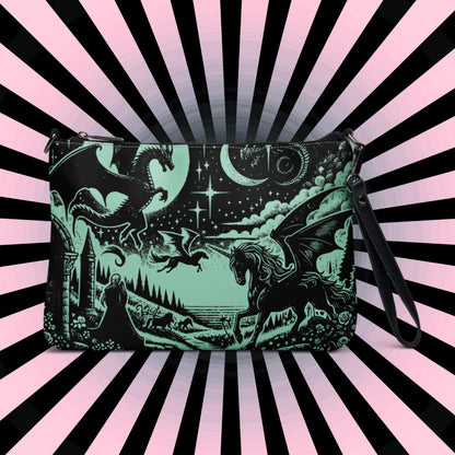 Jade Gothic Scene Pastel Goth Scene Dragon Unicorn Clutch Bag Gothic Grunge Purse Crossbody Bag
