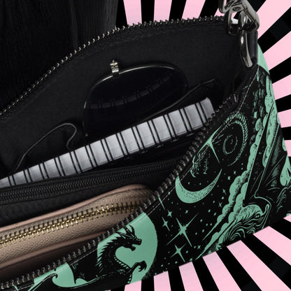 Jade Gothic Scene Pastel Goth Scene Dragon Unicorn Clutch Bag Gothic Grunge Purse Crossbody Bag