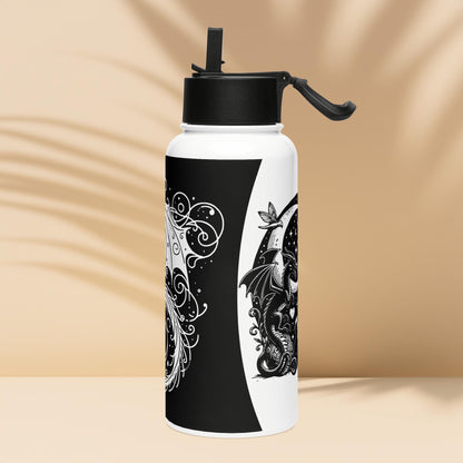 Darkcore Gothic Grunge Boy Starry Goth Night Tumbler Stainless Steel Water Bottle with Straw & Lid