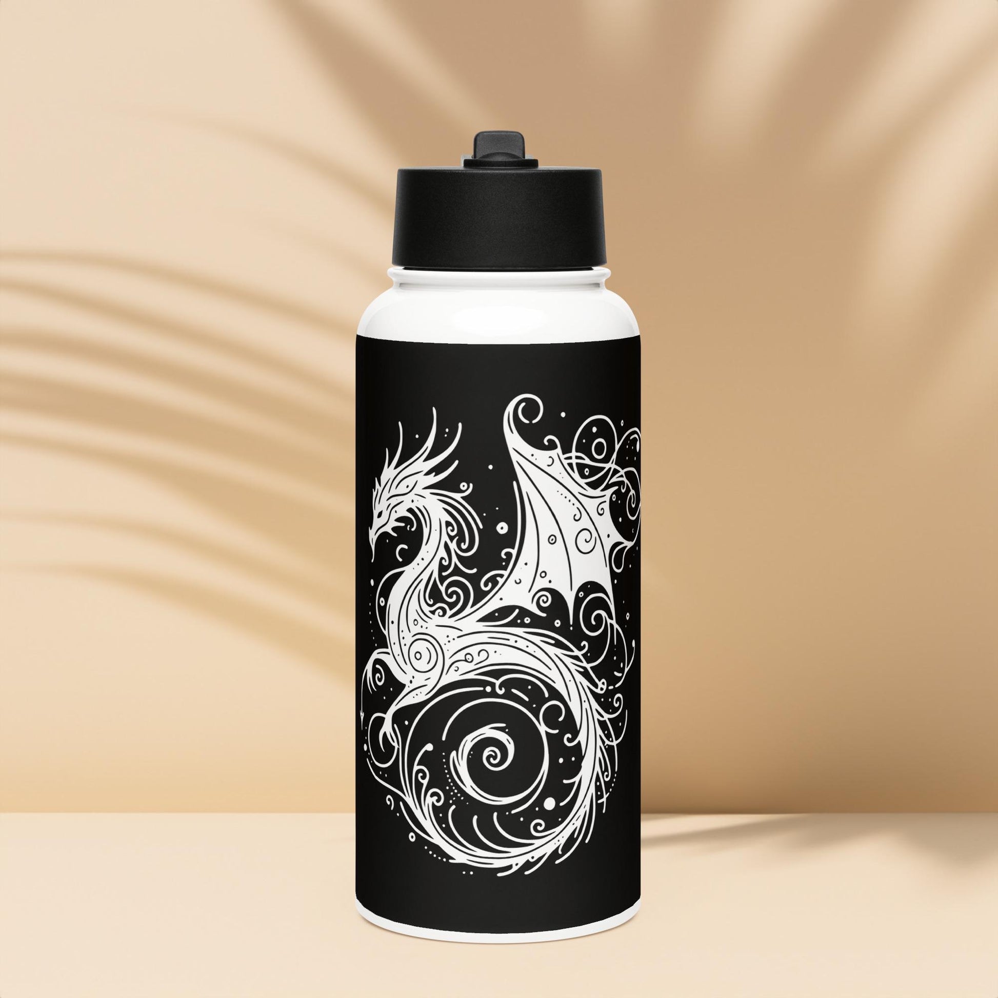 Darkcore Gothic Grunge Boy Starry Goth Night Tumbler Stainless Steel Water Bottle with Straw & Lid