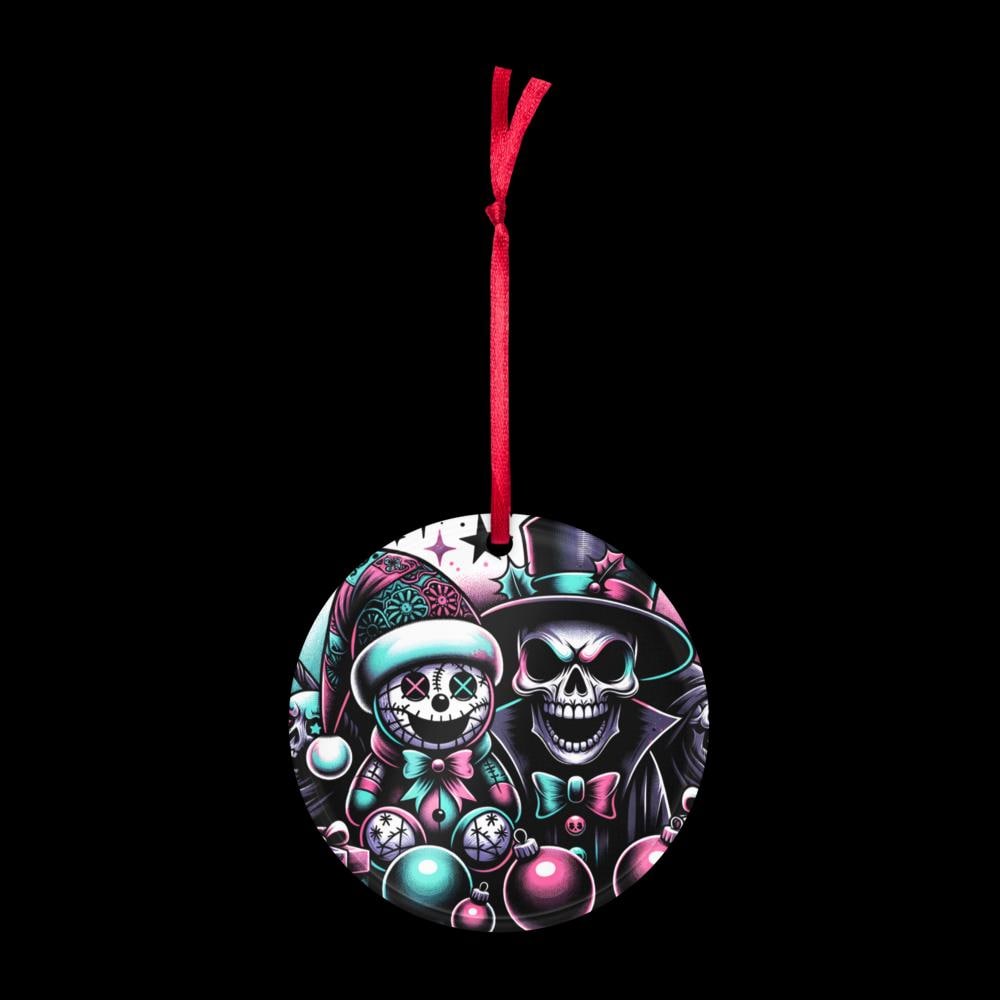Spooky Skeleton Cute Horror Holiday Christmas Haunted Voodoo Doll Weirdcore Goth Grunge Acrylic Xmas Ornament