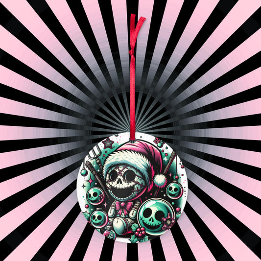Cute Horror Holiday Christmas Haunted Voodoo Doll Weirdcore Goth Grunge Acrylic Xmas Ornament
