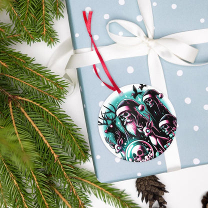 Cute Horror Holiday Christmas Haunted Krampus Weirdcore Goth Grunge Acrylic Xmas Ornament