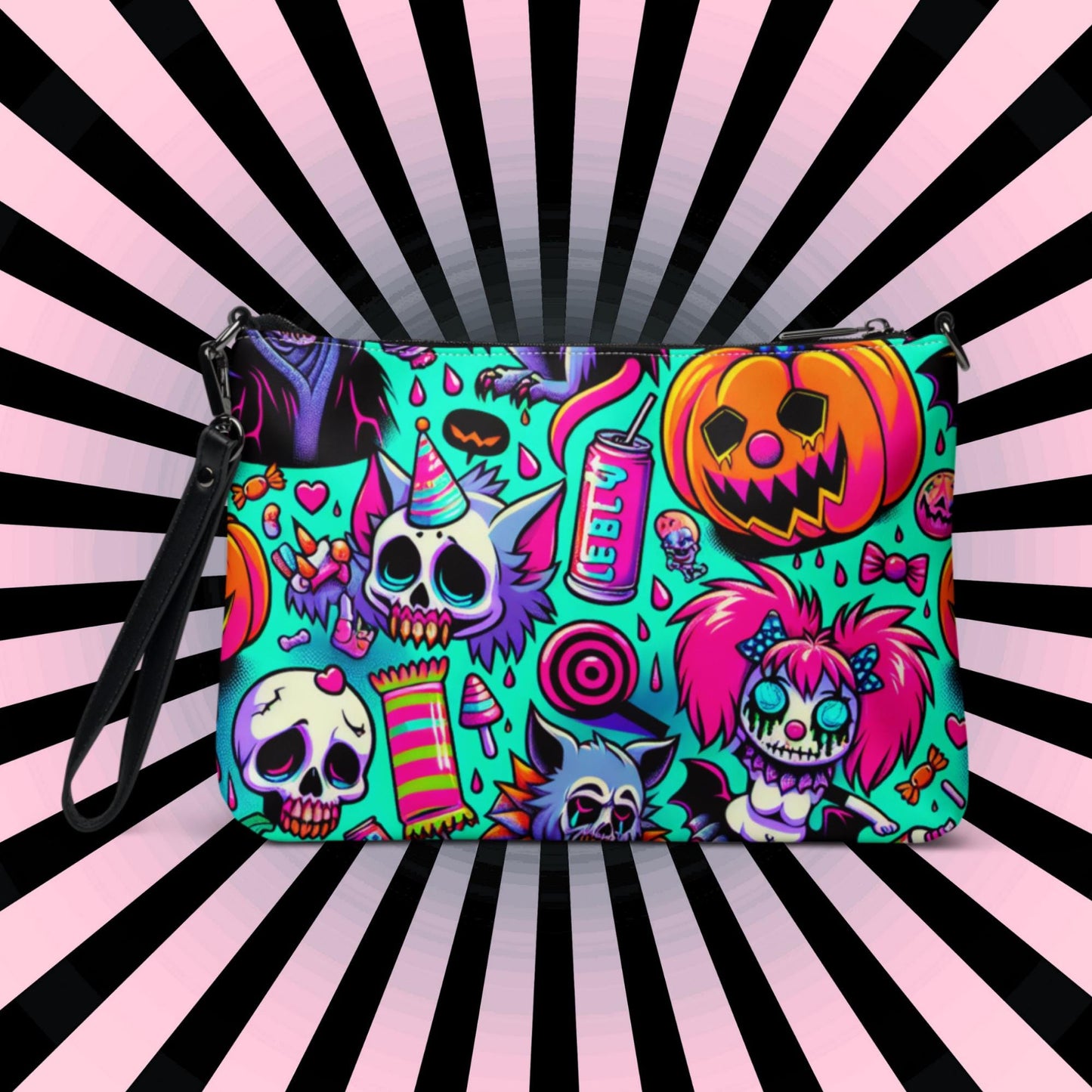 Weirdcore Pastel Goth Bubble Horror Clowncore Punkrock Clutch Bag Gothic Grunge Purse Crossbody Bag