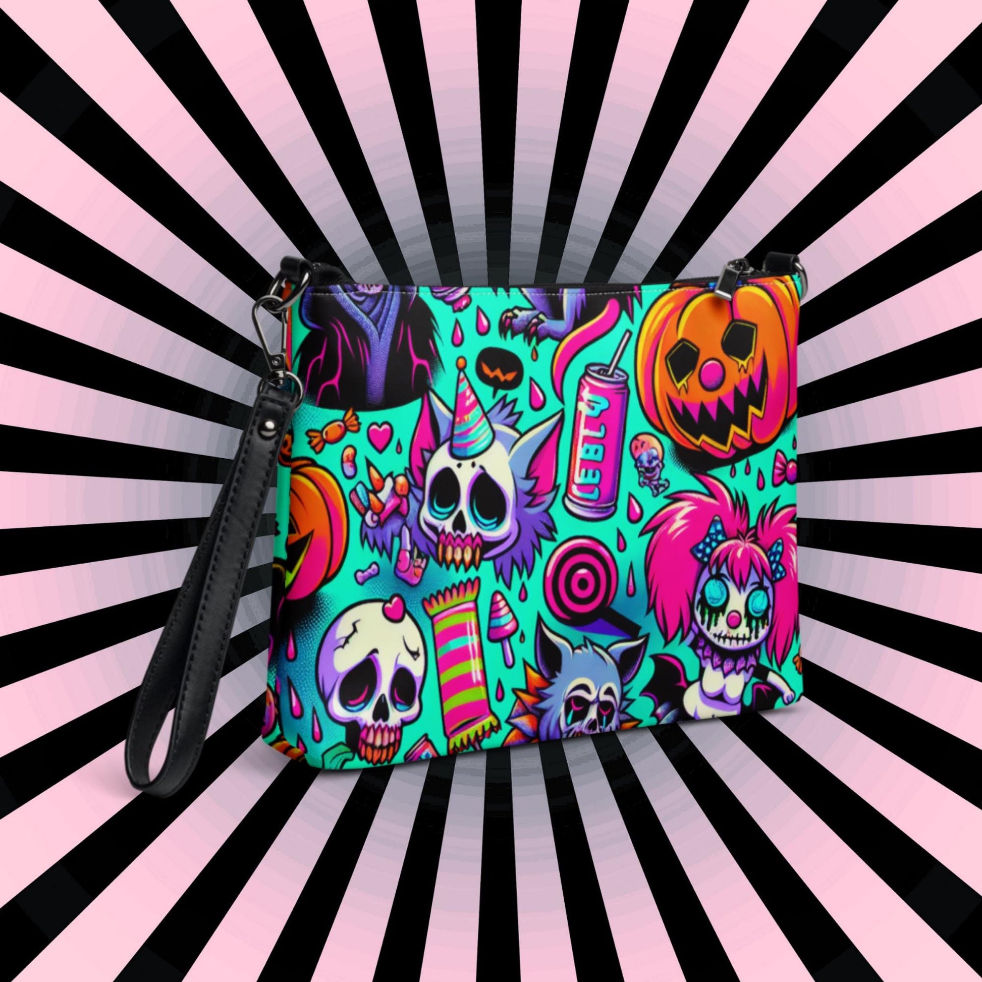 Weirdcore Pastel Goth Bubble Horror Clowncore Punkrock Clutch Bag Gothic Grunge Purse Crossbody Bag