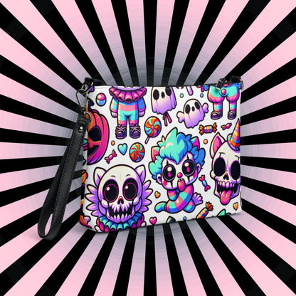 Weirdcore Pastel Goth Bubble Clowns Clowncore Punkrock Clutch Bag Gothic Grunge Purse Crossbody Bag