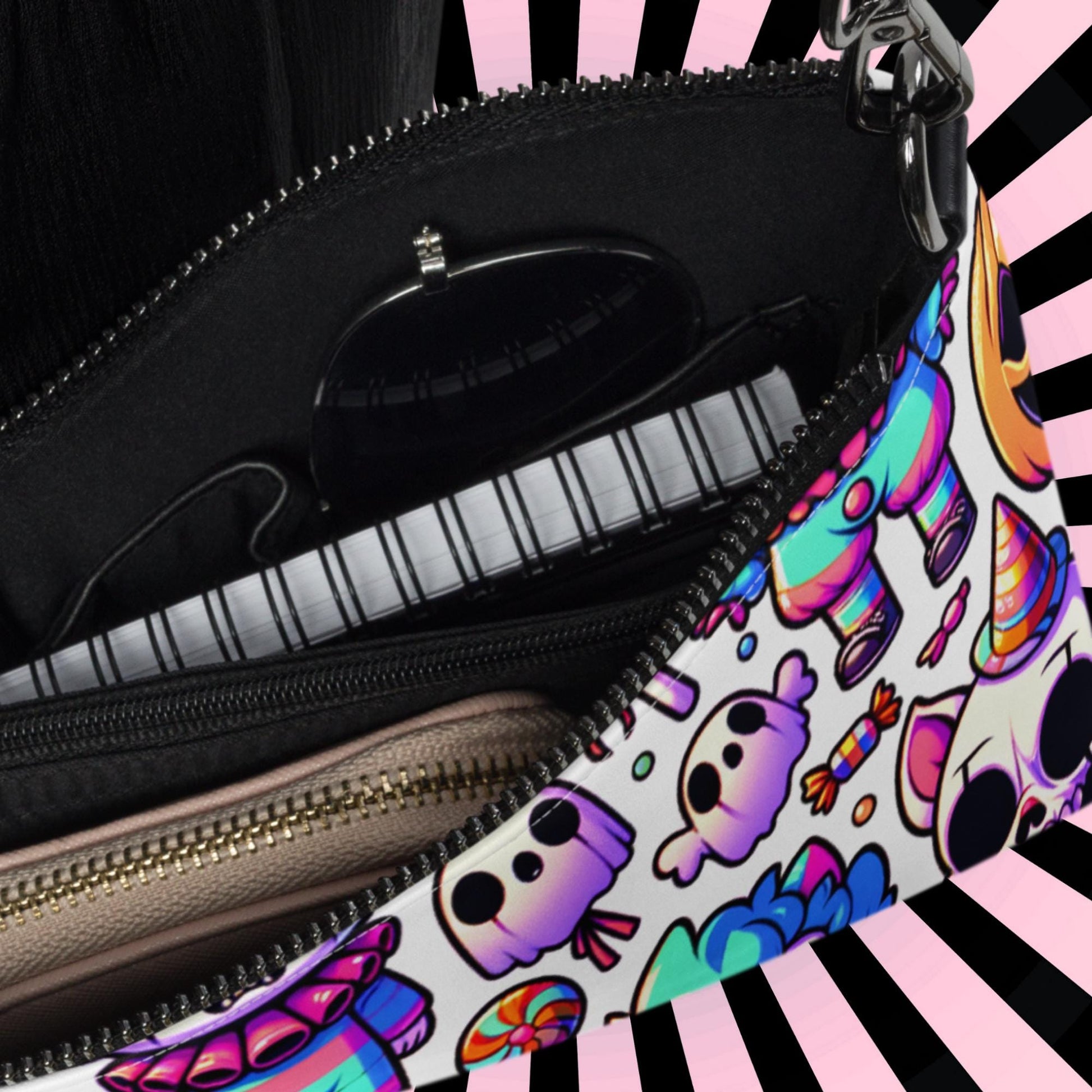 Weirdcore Pastel Goth Bubble Clowns Clowncore Punkrock Clutch Bag Gothic Grunge Purse Crossbody Bag