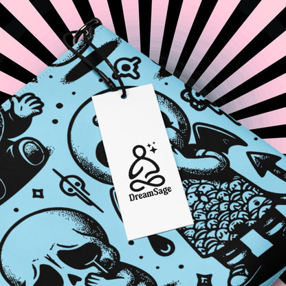 Weirdcore Pastel Goth Crying Bubble Skulls Punkrock Clutch Bag Gothic Grunge Purse Crossbody Bag