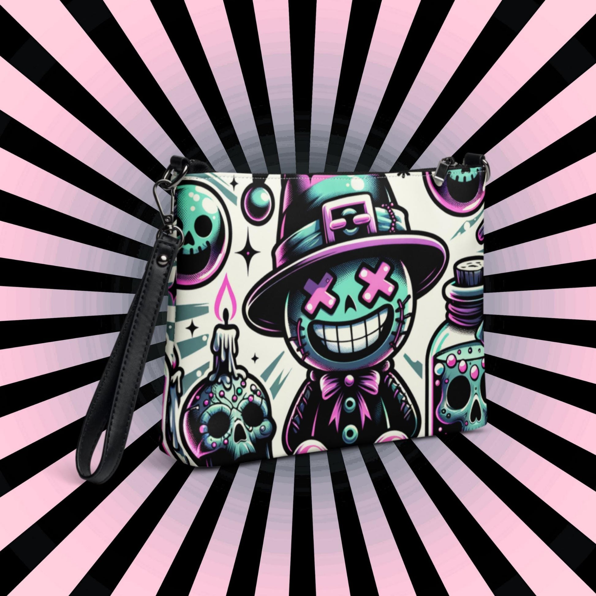 Weirdcore Pastel Goth Voodoo boy Punkrock Clutch Bag Gothic Grunge Purse Crossbody Bag