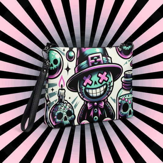 Weirdcore Pastel Goth Voodoo boy Punkrock Clutch Bag Gothic Grunge Purse Crossbody Bag