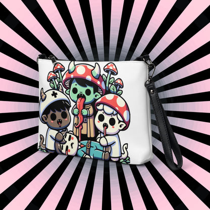 Weirdcore Pastel Goth Scene Zombie Mushroom Kids Kidcore Clutch Bag Gothic Grunge Purse Crossbody Bag