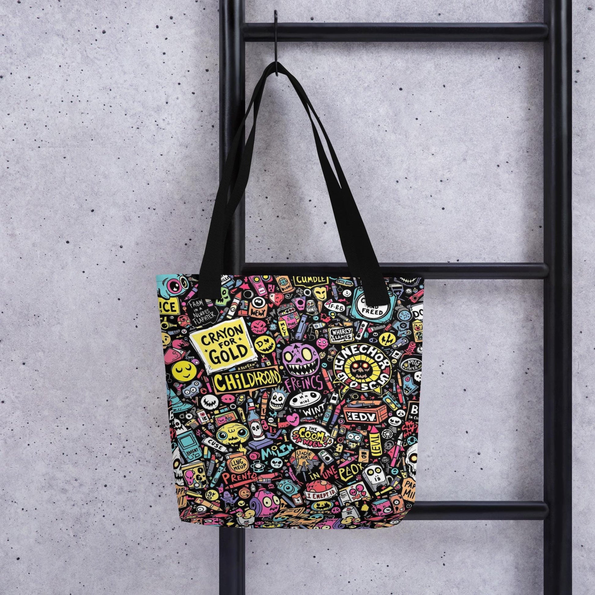 Arcane Tote Bag Gothic Grunge Neon Goth Darkcore Weirdcore Nostalgia Dark Aesthetic Halloween Purse Tote