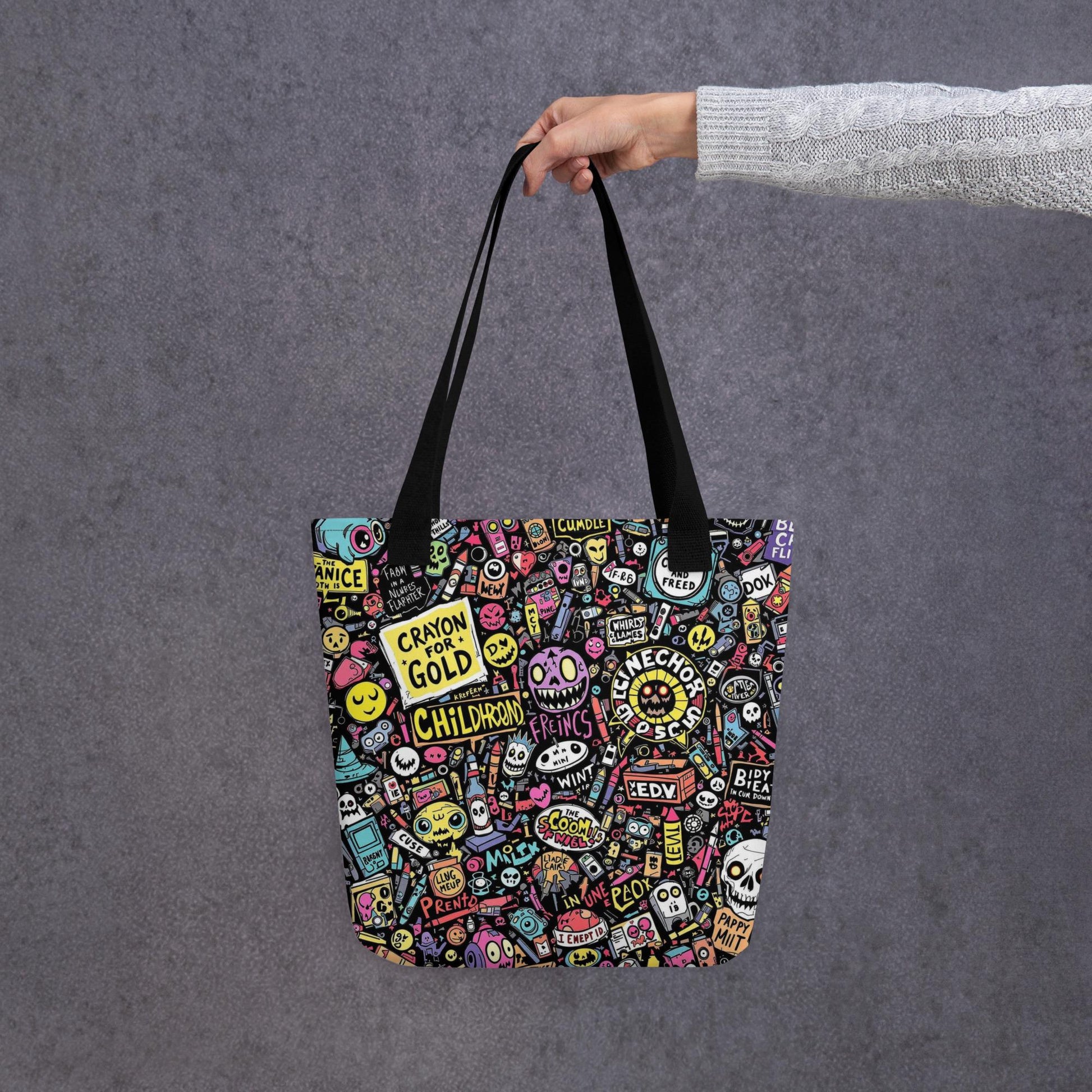 Arcane Tote Bag Gothic Grunge Neon Goth Darkcore Weirdcore Nostalgia Dark Aesthetic Halloween Purse Tote