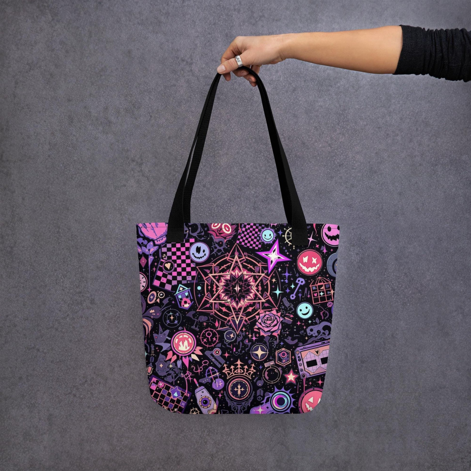 Arcane Tote Bag Gothic Grunge Goth Darkcore Weirdcore Nostalgic Dark Aesthetic Purse Tote
