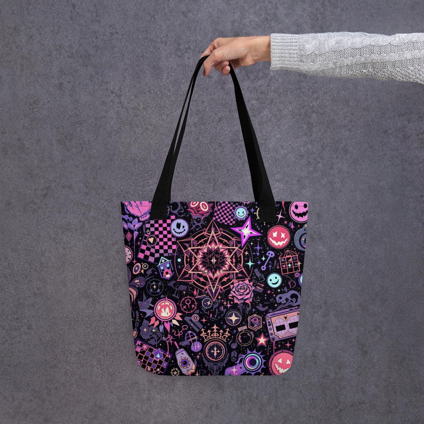 Arcane Tote Bag Gothic Grunge Goth Darkcore Weirdcore Nostalgic Dark Aesthetic Purse Tote
