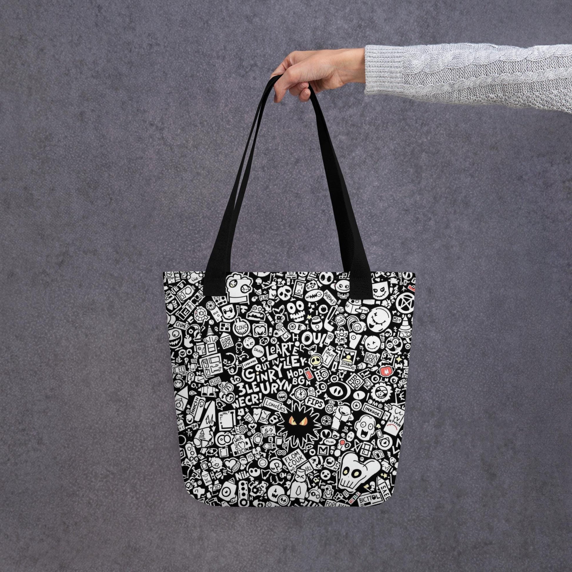 Arcane Tote Bag Gothic Grunge Neon Goth Darkcore Weirdcore Pop Art Dark Aesthetic Halloween Purse Tote