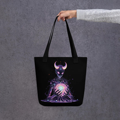 Chaos Demon Arcane Tote Bag Gothic Grunge Neon Goth Darkcore Weirdcore Dark Aesthetic Halloween Purse Tote