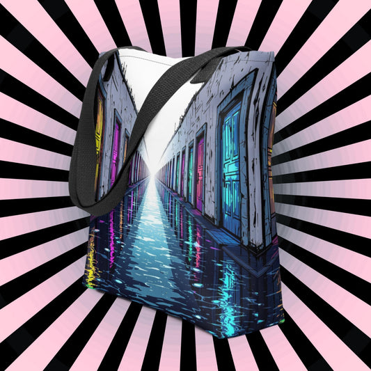 Luminal Spaces Arcane Tote Bag Gothic Grunge Neon Goth Darkcore Weirdcore Dark Aesthetic Halloween Purse Tote