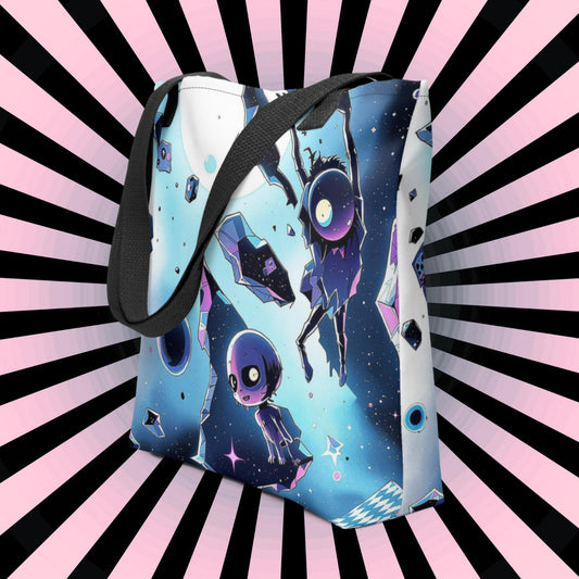 Fractured Void Arcane Tote Bag Gothic Grunge Neon Goth Darkcore Weirdcore Dark Aesthetic Halloween Purse Tote
