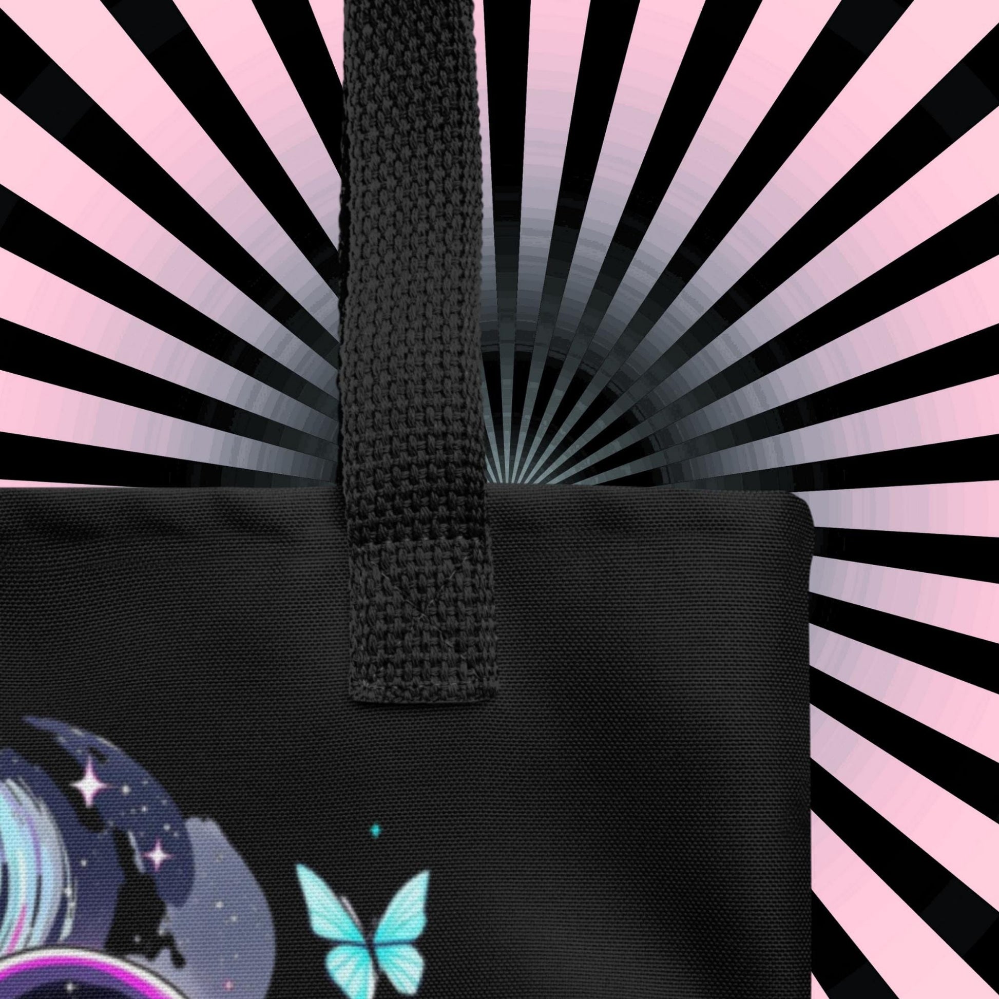 Hollow Faced Twins Arcane Tote Bag Gothic Grunge Neon Goth Darkcore Weirdcore Dark Aesthetic Halloween Purse Tote