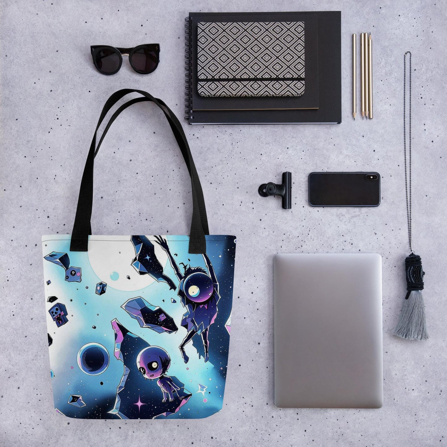 Fractured Void Arcane Tote Bag Gothic Grunge Neon Goth Darkcore Weirdcore Dark Aesthetic Halloween Purse Tote