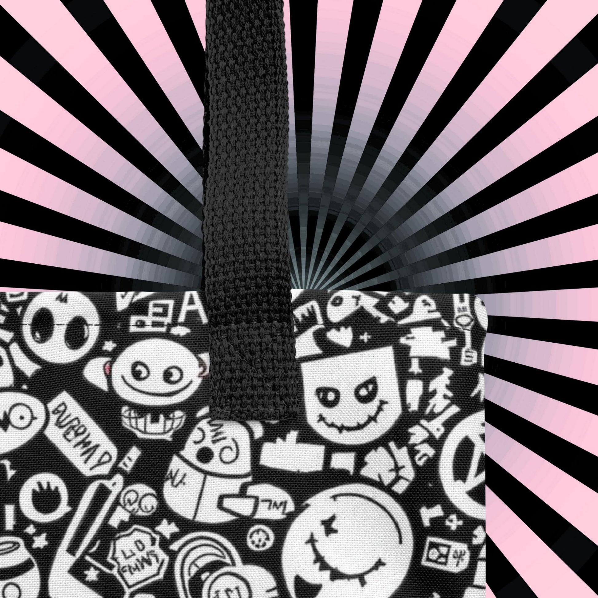 Arcane Tote Bag Gothic Grunge Neon Goth Darkcore Weirdcore Pop Art Dark Aesthetic Halloween Purse Tote