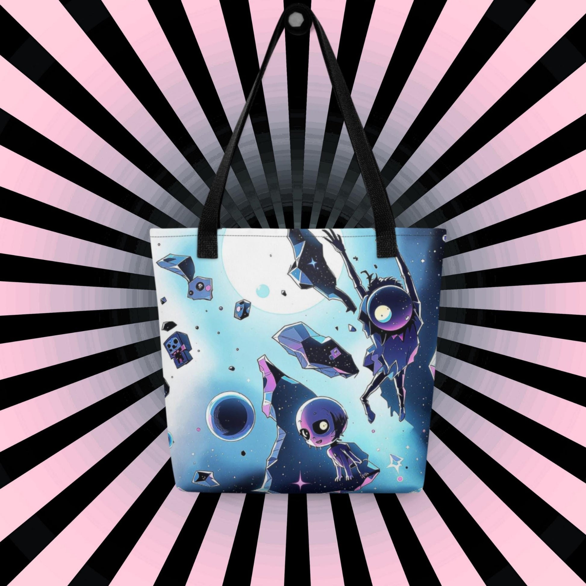 Fractured Void Arcane Tote Bag Gothic Grunge Neon Goth Darkcore Weirdcore Dark Aesthetic Halloween Purse Tote