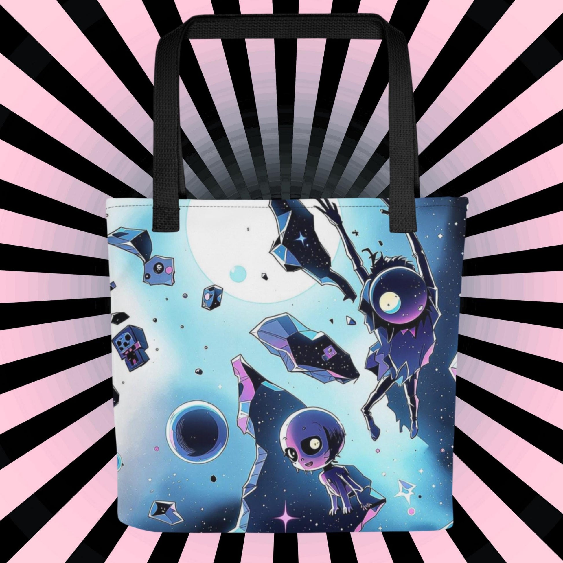 Fractured Void Arcane Tote Bag Gothic Grunge Neon Goth Darkcore Weirdcore Dark Aesthetic Halloween Purse Tote