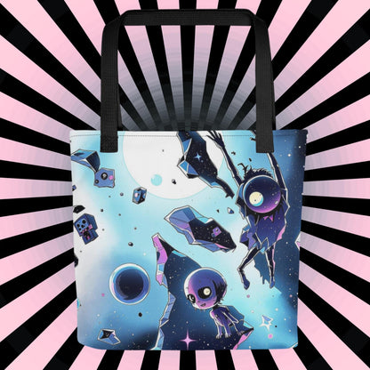 Fractured Void Arcane Tote Bag Gothic Grunge Neon Goth Darkcore Weirdcore Dark Aesthetic Halloween Purse Tote