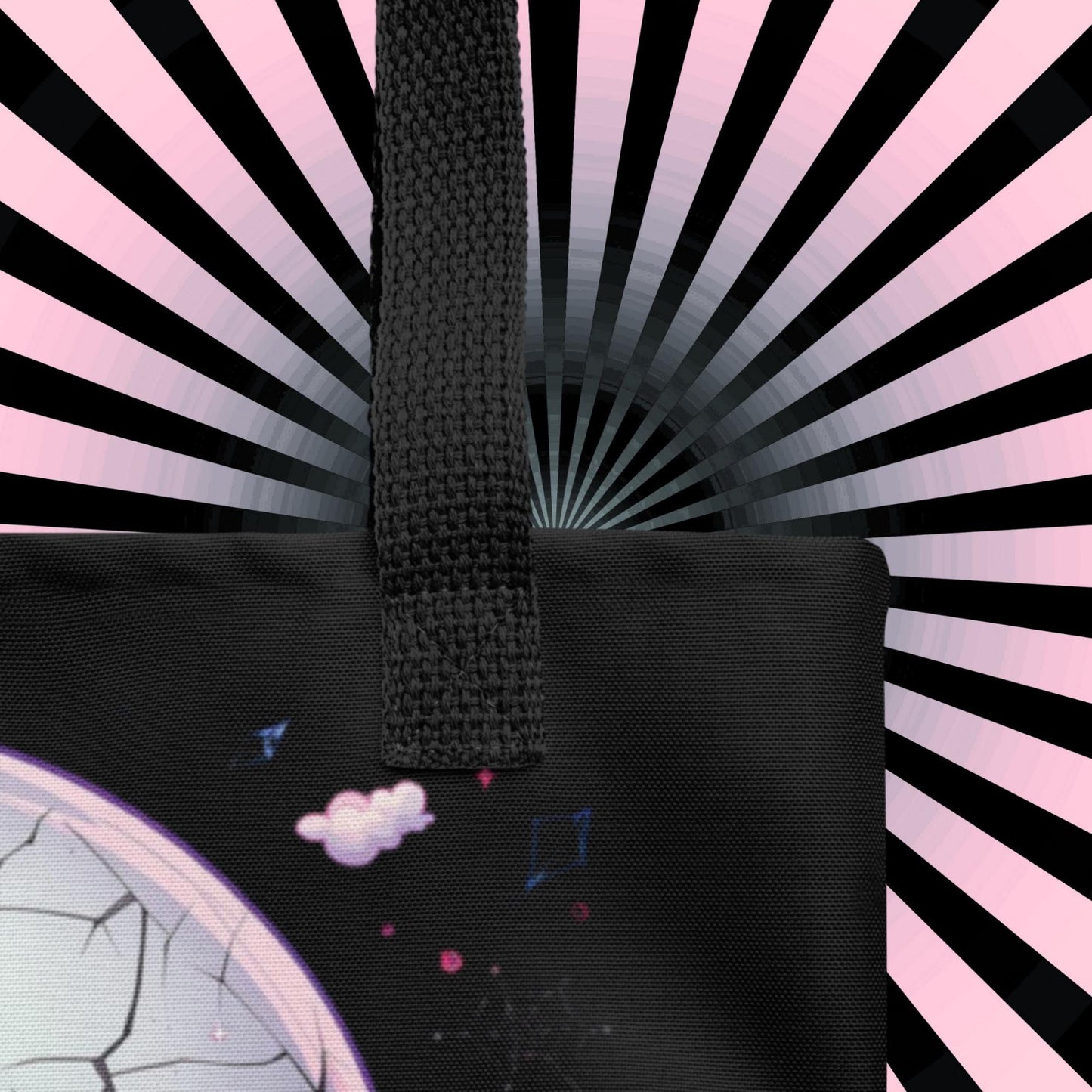 Creepy Glitch Doll Head Arcane Tote Bag Gothic Grunge Neon Goth Darkcore Weirdcore Dark Aesthetic Halloween Purse Tote