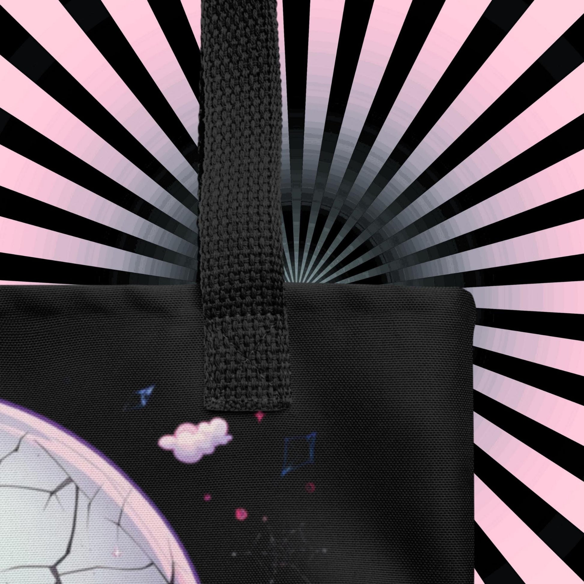 Creepy Glitch Doll Head Arcane Tote Bag Gothic Grunge Neon Goth Darkcore Weirdcore Dark Aesthetic Halloween Purse Tote