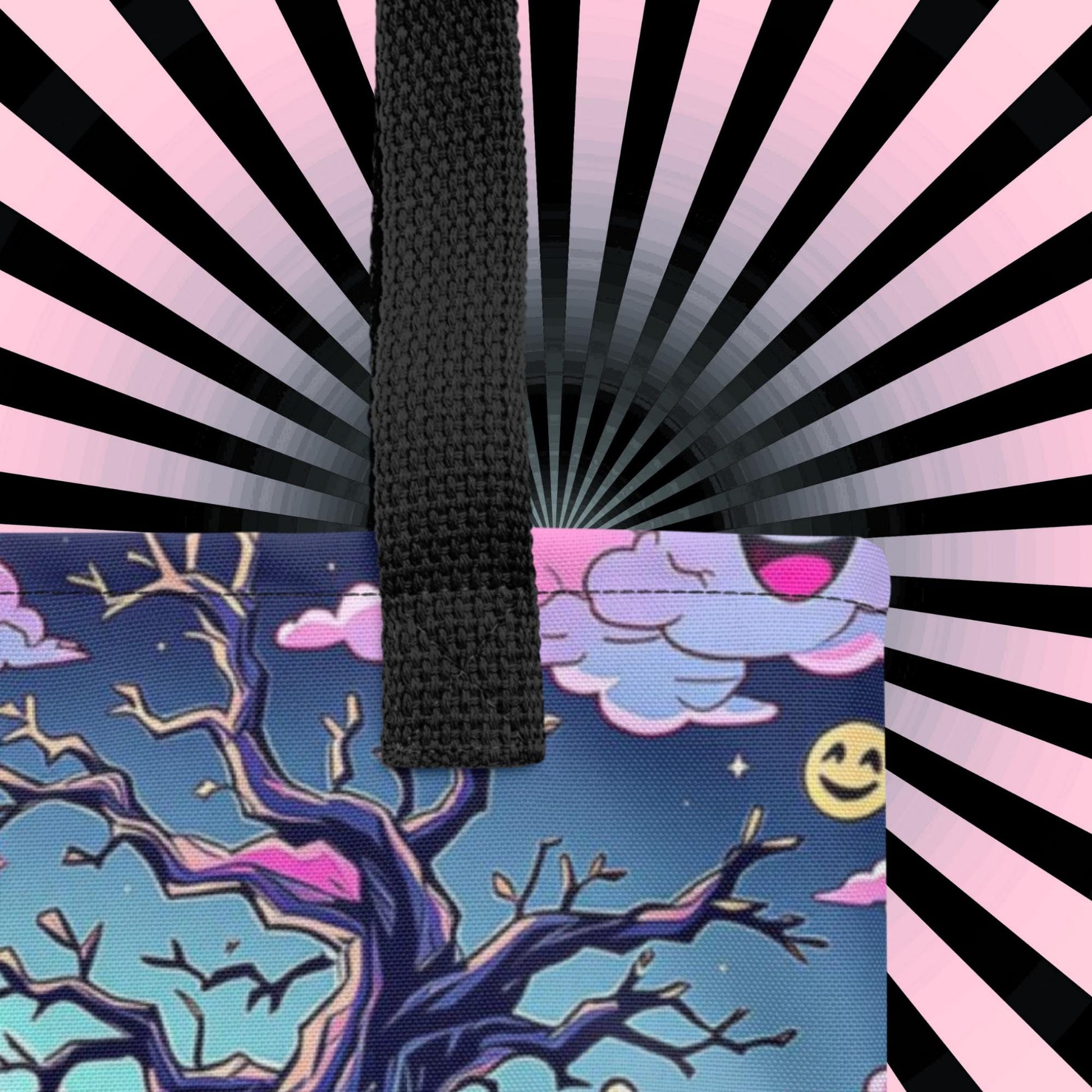 Surreal Landscape Arcane Tote Bag Gothic Grunge Neon Goth Darkcore Weirdcore Dark Aesthetic Halloween Purse Tote