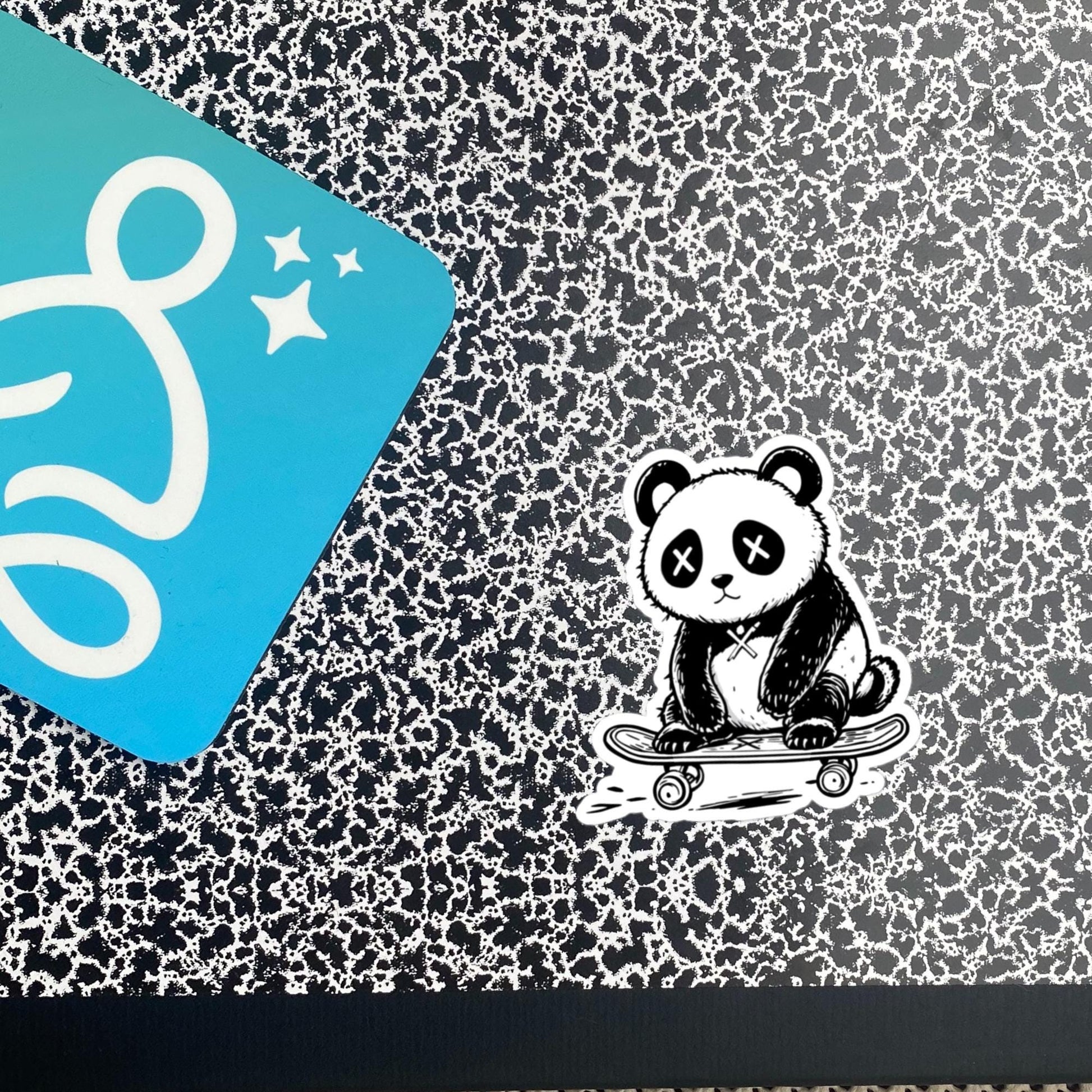 Weirdcore Sad Panda Skateboard Vinyl Sticker Grunge Goth Punk Decal Waterproof Sticker